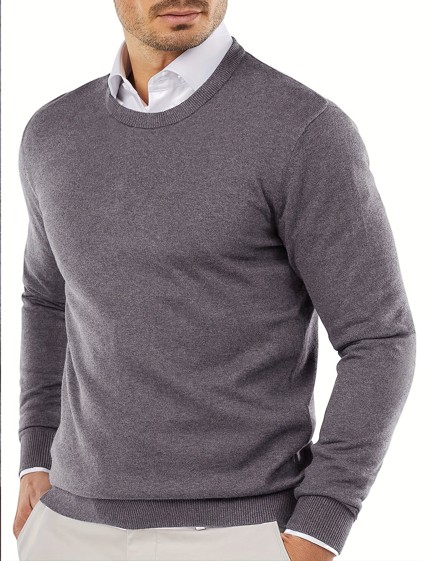 Robe en maille tendance à col rond