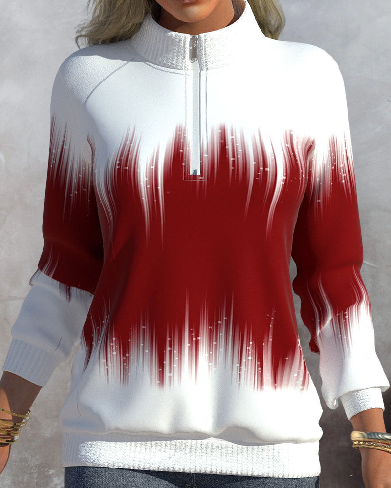 Pull femme tendance zippé col V