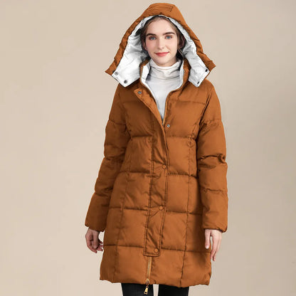 Veste d'hiver élégante pour femme, chaude et matelassée