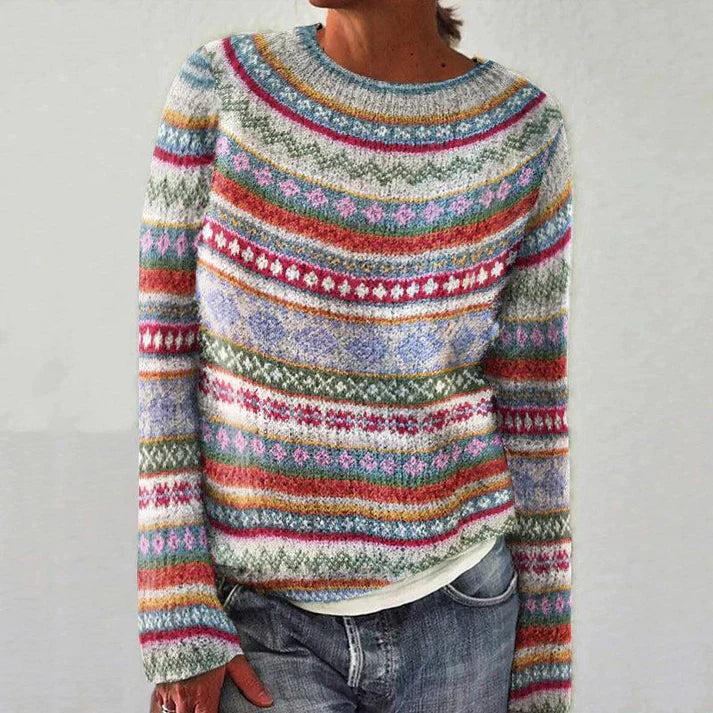 Moderne Damenpullover mit stylishen Drucken - IdealeKleiden
