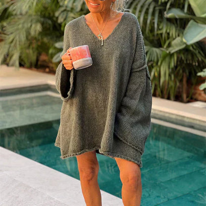Pull élégant pour femme avec col en V moderne