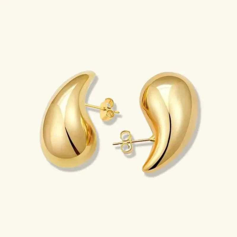 Elegante Tropfen Ohrringe 14K Gold - IdealeKleiden