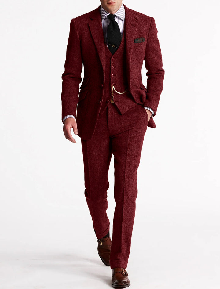 Ensemble de costume 3 pièces élégant pour homme