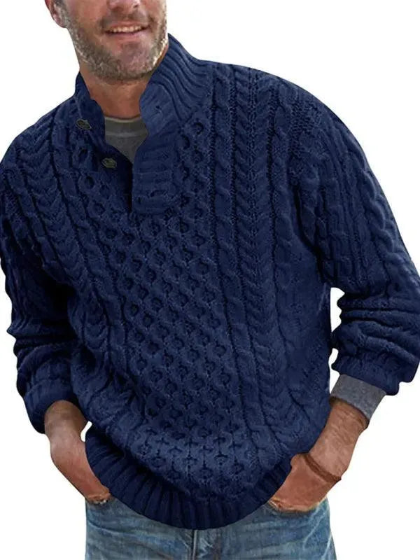 Pull-over élégant pour homme avec col