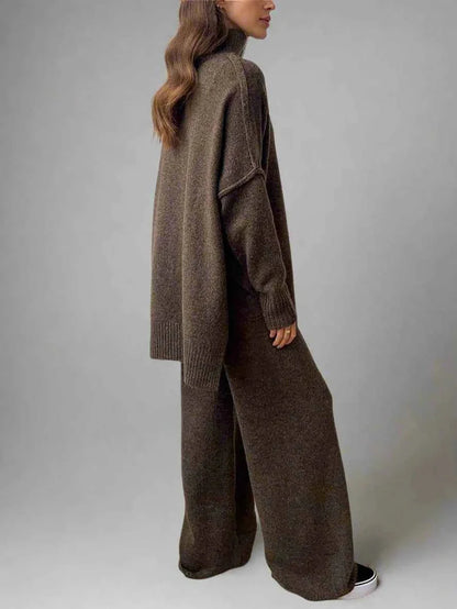 Ensemble de tricot avec col montant et pantalon de jogging