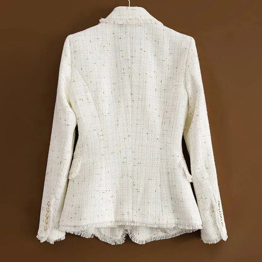 Eleganter Tweed Blazer Damen - Lässig Chic - IdealeKleiden