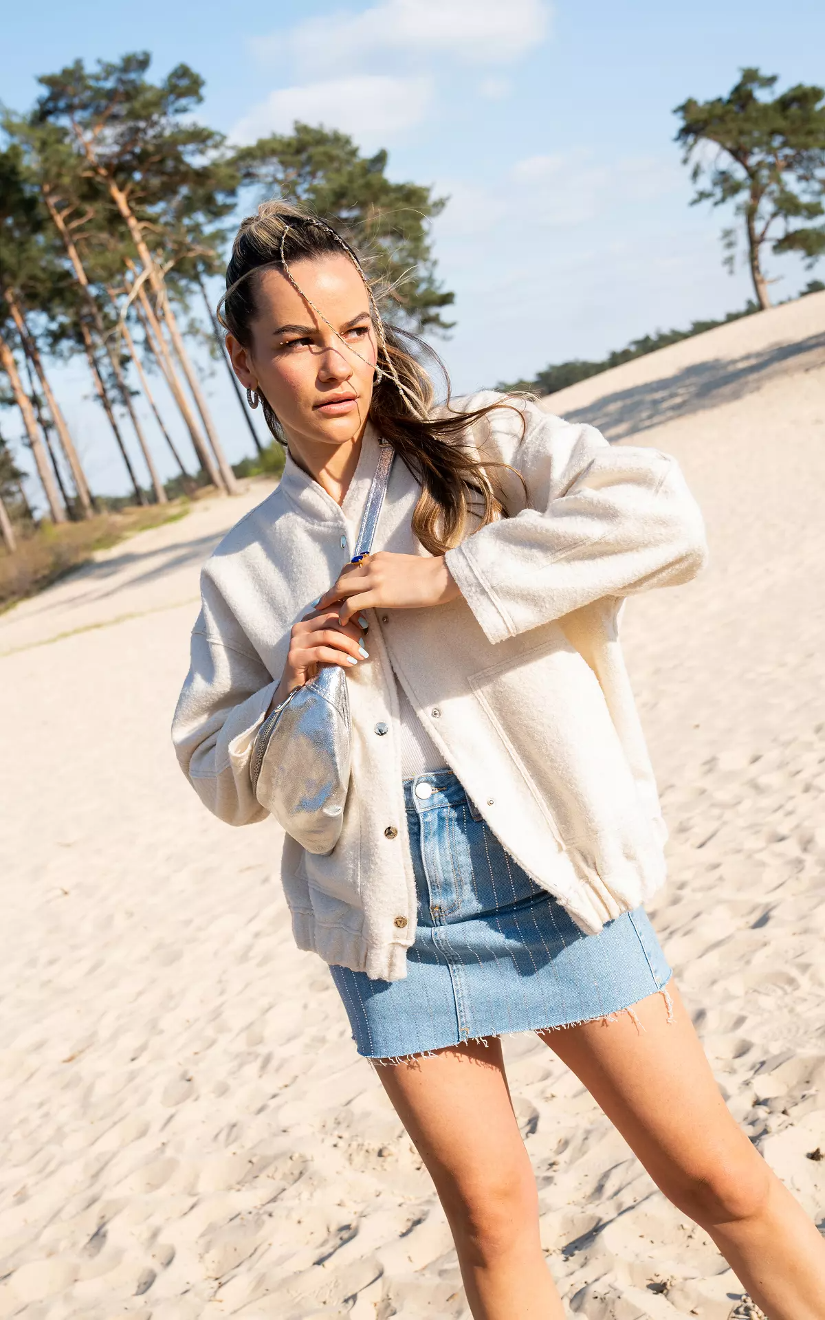 Stylische Damenjacke Oversized Bomber - IdealeKleiden