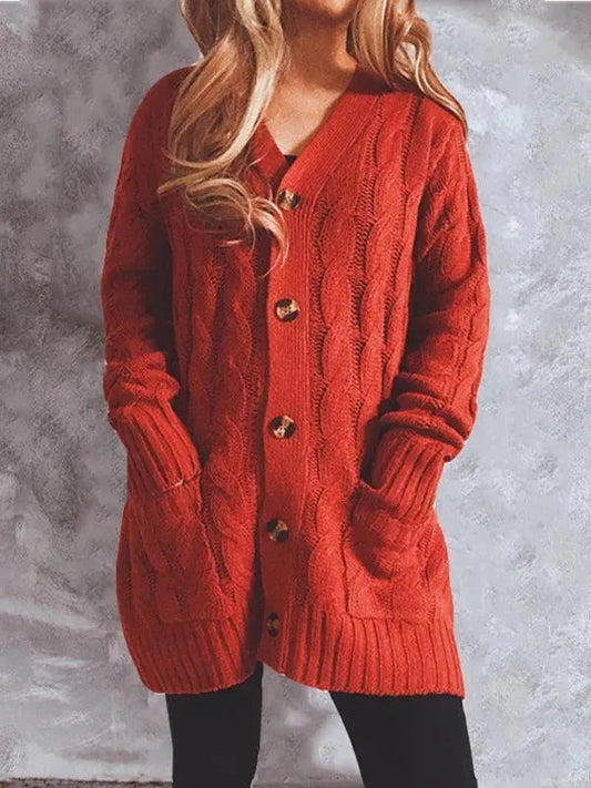 Lange Damen Strickjacke Warm Übergröße - IdealeKleiden