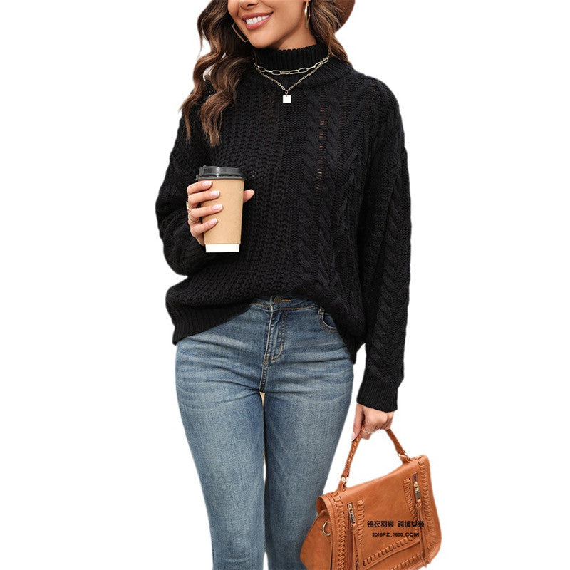 Pull col roulé stylé Chic d'hiver Femme