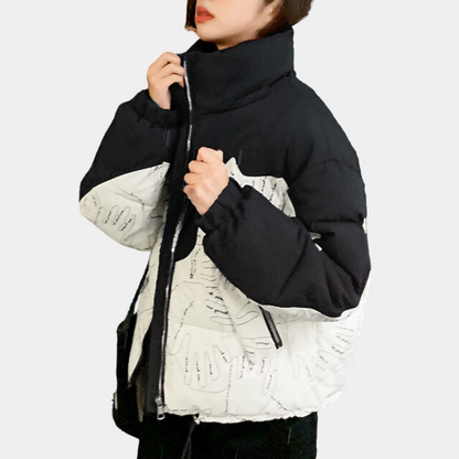 Doudoune chaude pour femme élégante noire