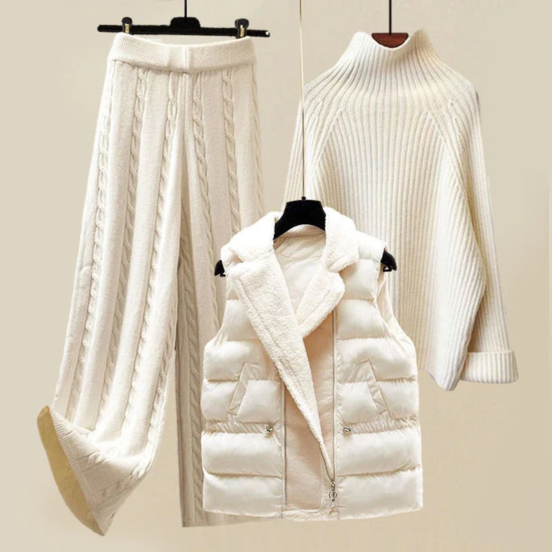 Ensemble tricoté élégant 3 pièces pour femme