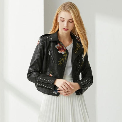 Blouson femme en similicuir stylé