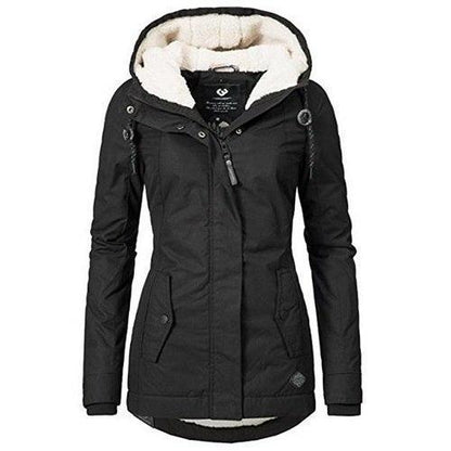 Parka d'hiver femme, capuche réglable