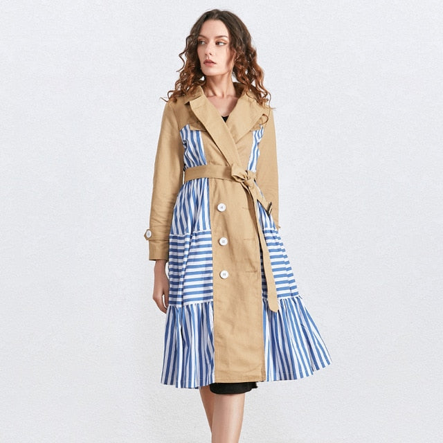 Manteau femme élégant coupe trapèze