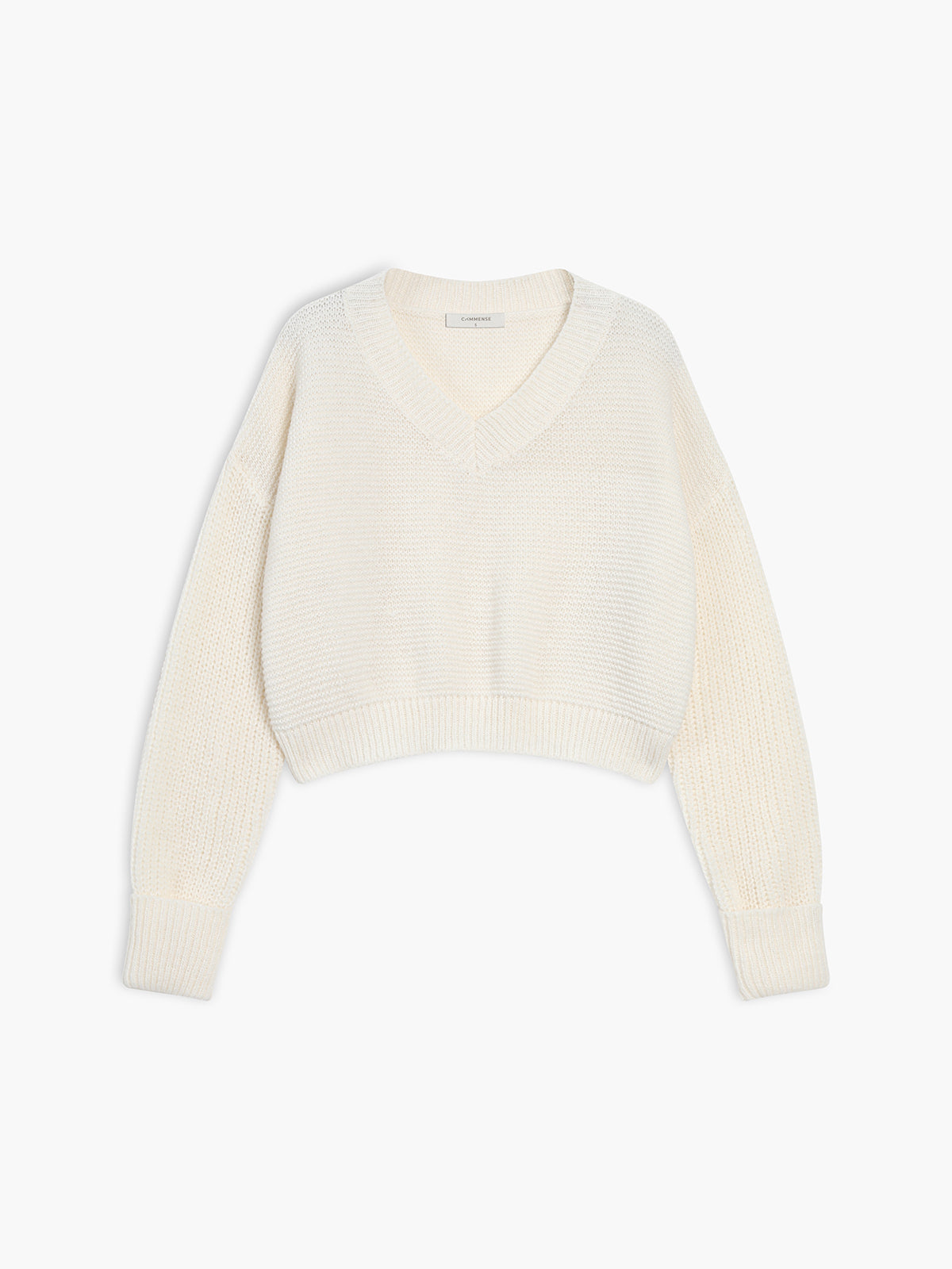 Pull femme col V dentelle élégante