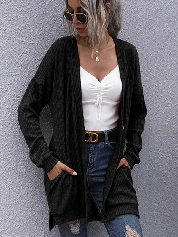 Gilet doux en maille pour femme