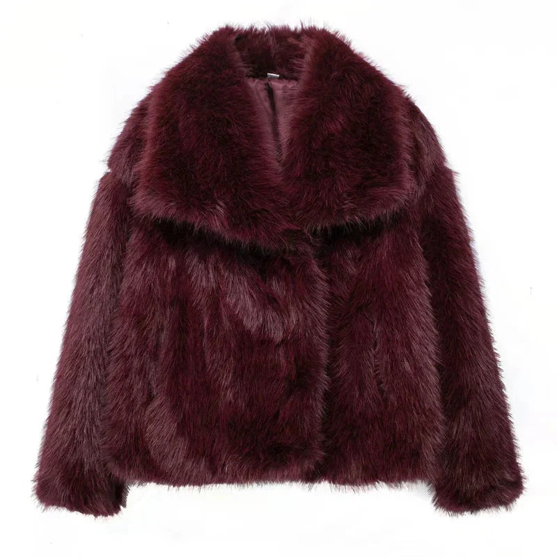Veste en fourrure femme élégante design de luxe