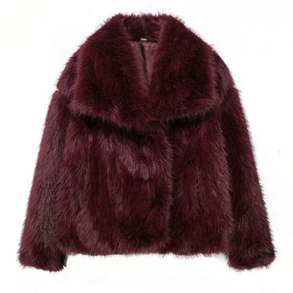 Veste en fourrure femme élégante design de luxe