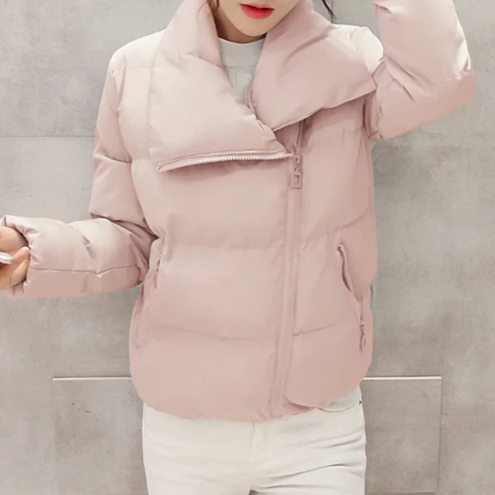 Blouson d'hiver stylé pour femme, chaud et brillant