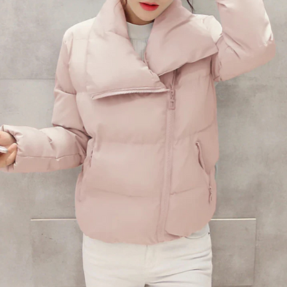 Blouson d'hiver stylé pour femme, chaud et brillant