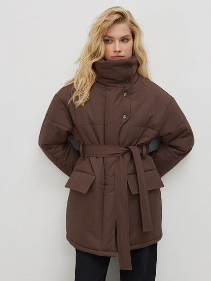 Manteau d'hiver élégant Coupe féminine