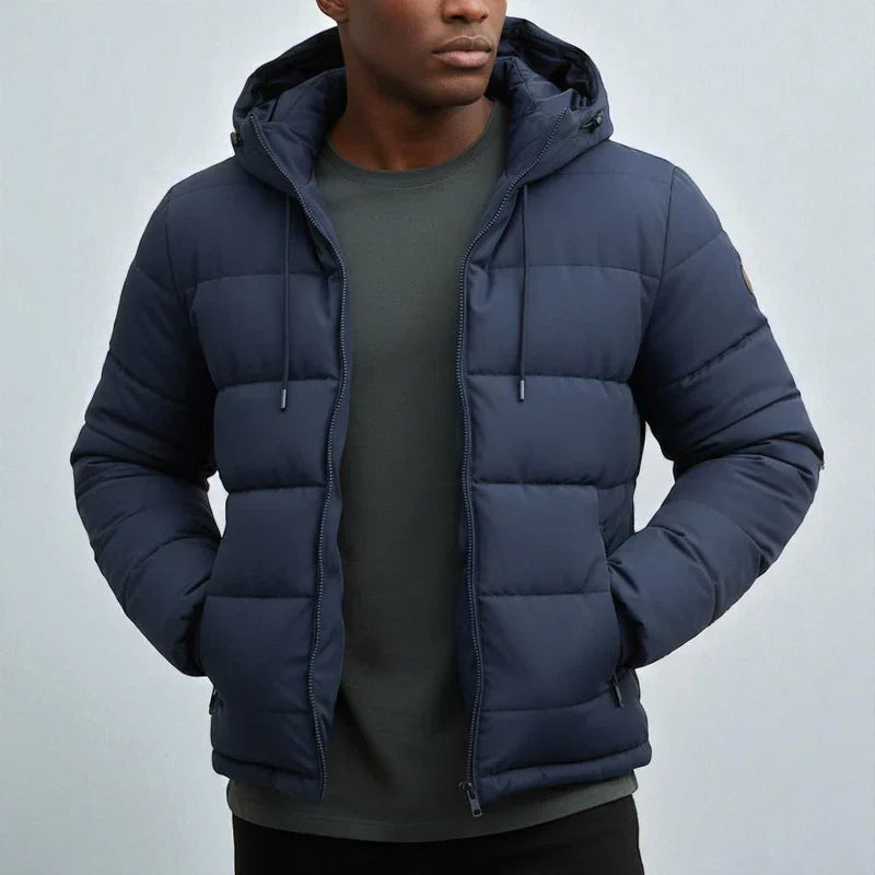 Veste d'hiver imperméable chaude à capuche isolante