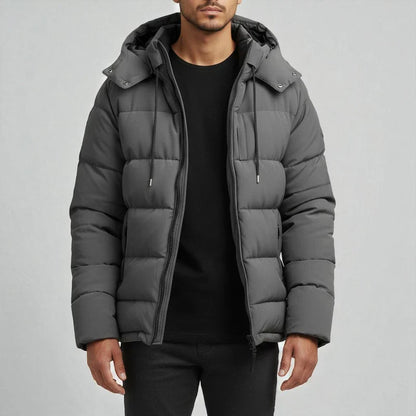 Veste d'hiver imperméable chaude à capuche isolante