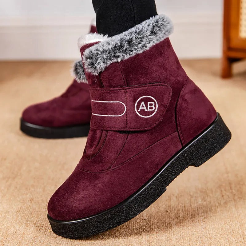 Chaussures chaudes d'hiver doublées de fourrure pour femmes