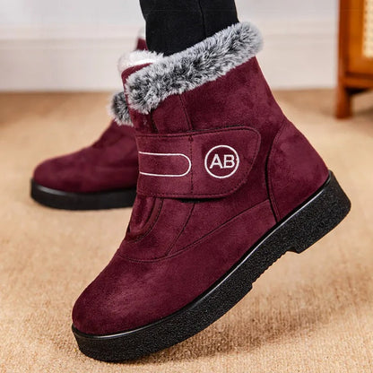 Chaussures chaudes d'hiver doublées de fourrure pour femmes