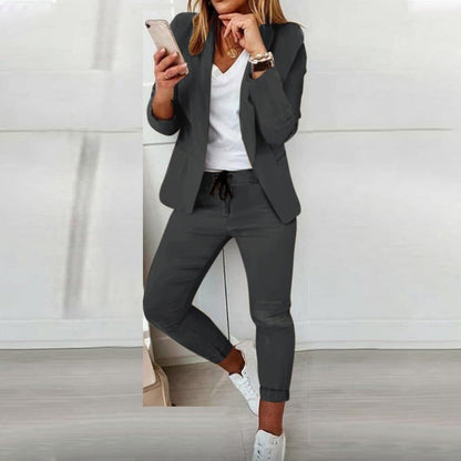 Élégant costume pour homme - Blazer slim fit à un bouton et pantalon de jogging
