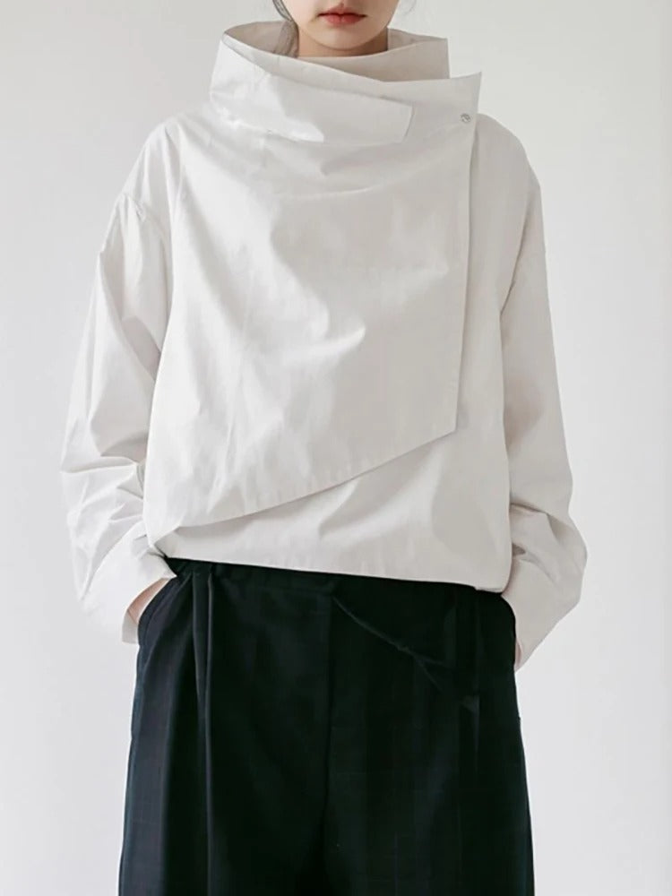Veste longue élégante pour femme à col montant décontractée