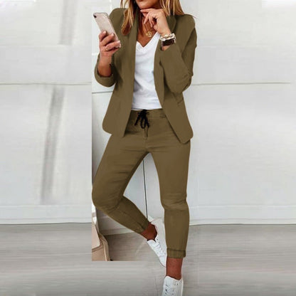 Élégant costume pour homme - Blazer slim fit à un bouton et pantalon de jogging