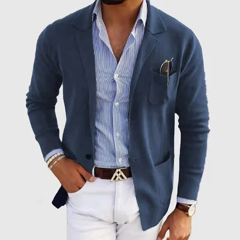 Blazer homme coupe slim avec poche poitrine