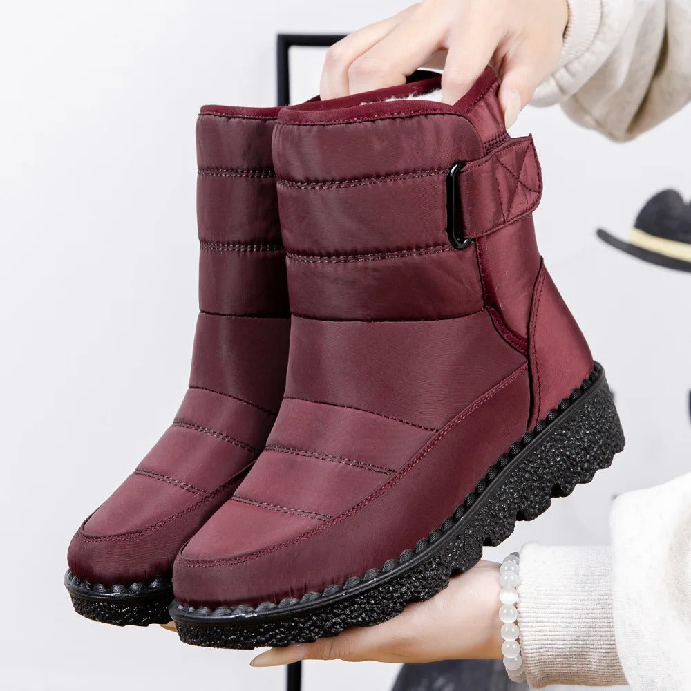 Bottes d'hiver imperméables pour femmes, chaudes, pour la neige