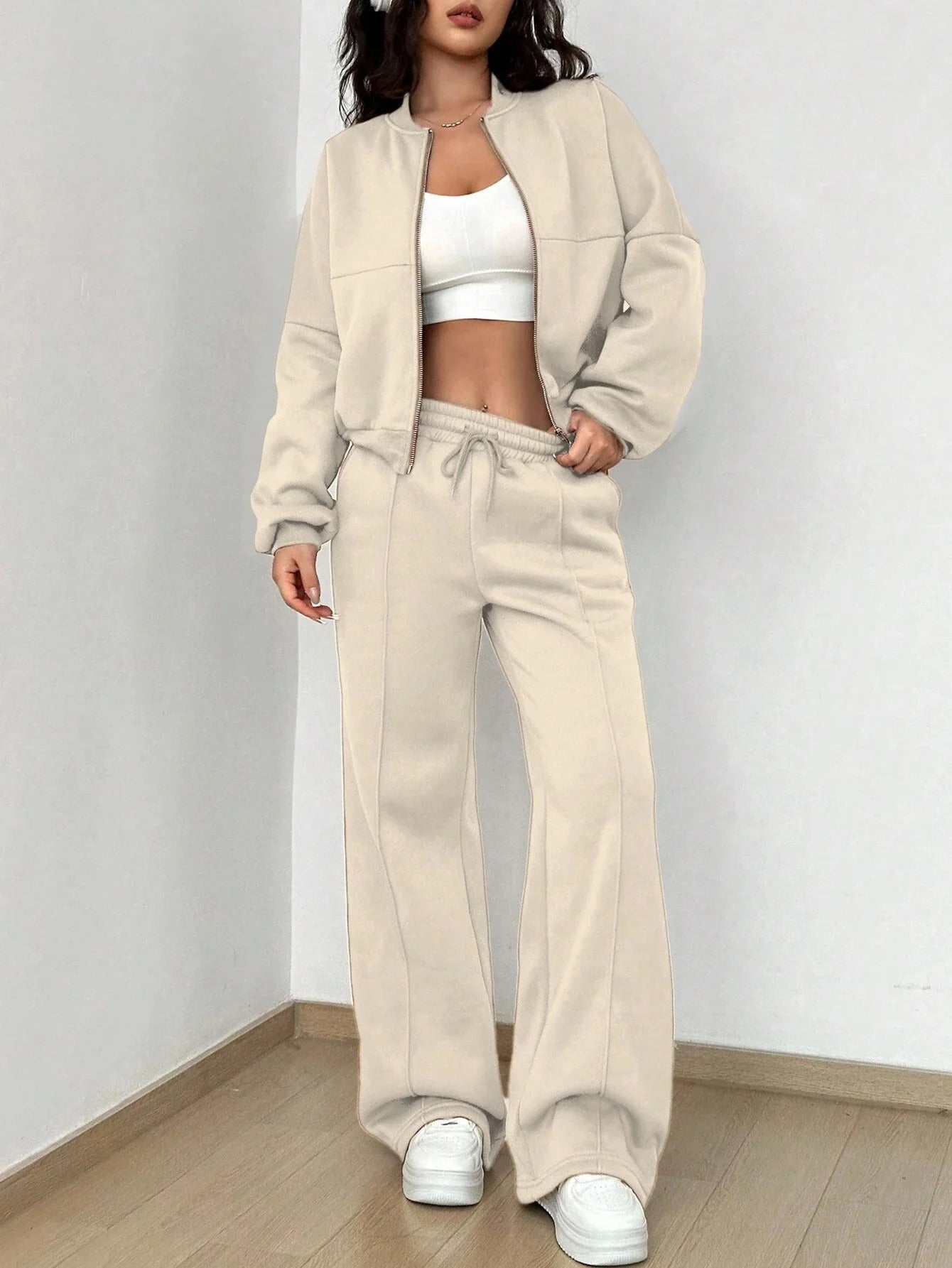 Ensemble deux pièces femme veste bomber pantalon