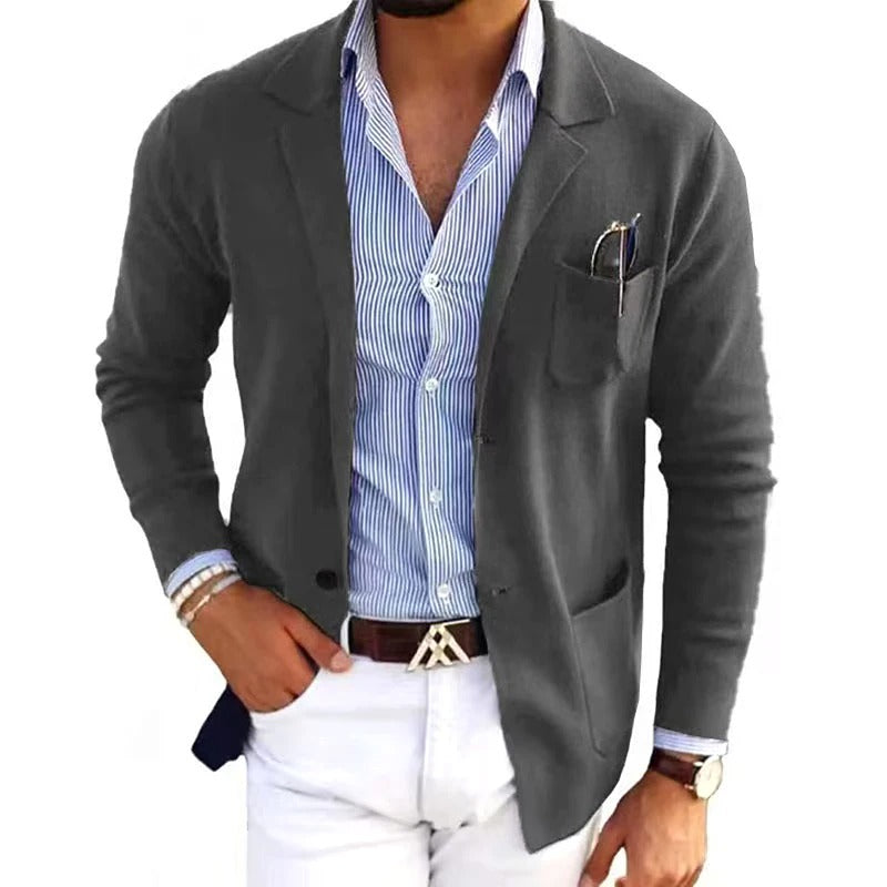 Blazer homme coupe slim avec poche poitrine