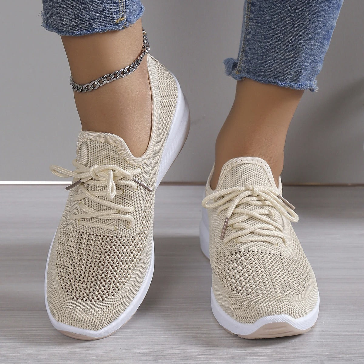 Damen Sneaker Bequem Sportlich Laufschuhe - IdealeKleiden