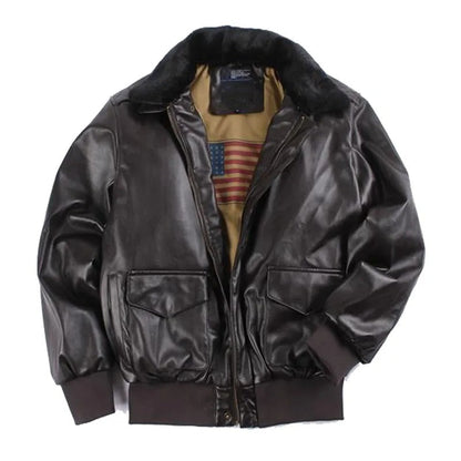 Lederjacke Herren Winter Warm Elegant - IdealeKleiden