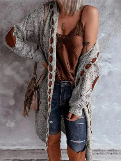 Cardigan manches longues chic vintage pour femme