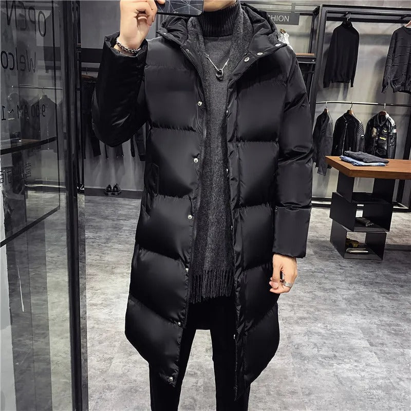 Veste d'hiver longue élégante pour homme, volumineuse