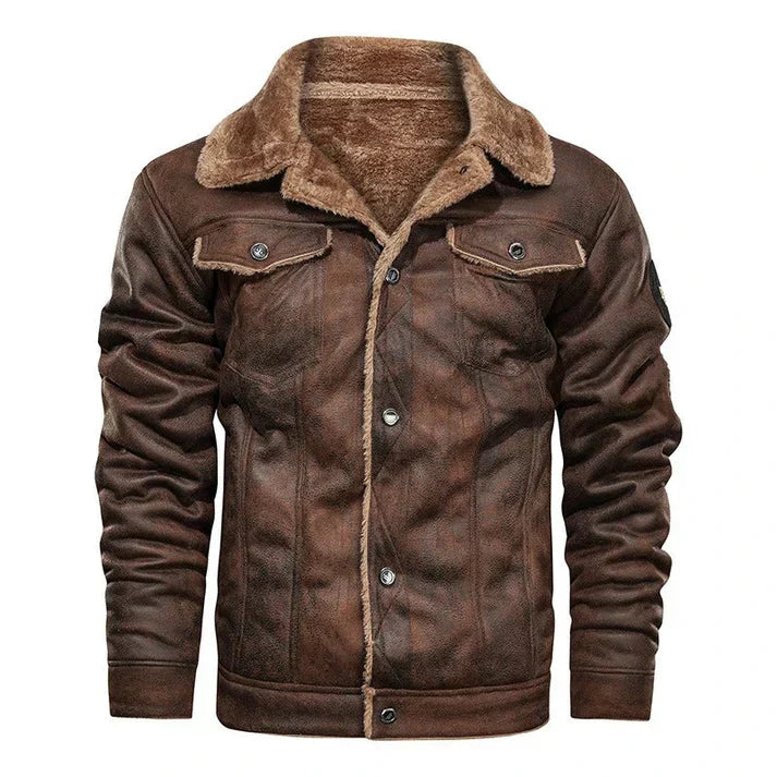 Werner - Blouson aviateur en cuir coupe ajustée