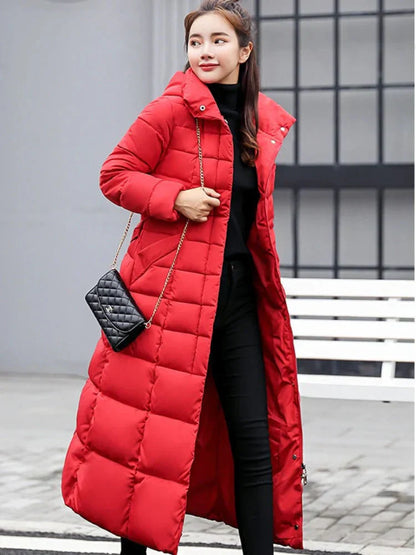 Parka long élégant en duvet pour femme