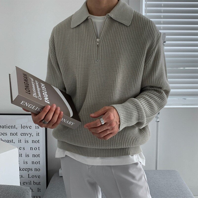 Pull d'hiver pour hommes, manches longues, confortable