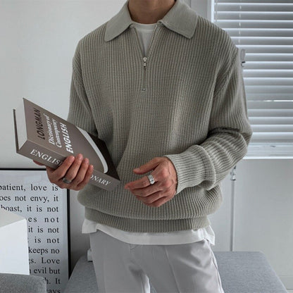 Pull d'hiver pour hommes, manches longues, confortable