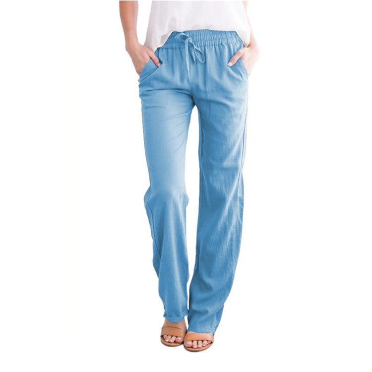 Pantalon de loisirs confortable légèrement élastique