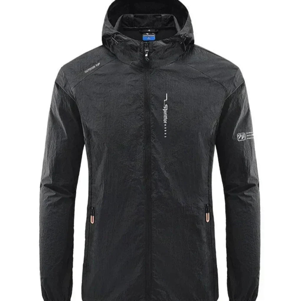 Veste d'été légère pour homme coupe-vent à capuche