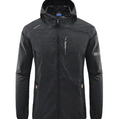 Veste d'été légère pour homme coupe-vent à capuche