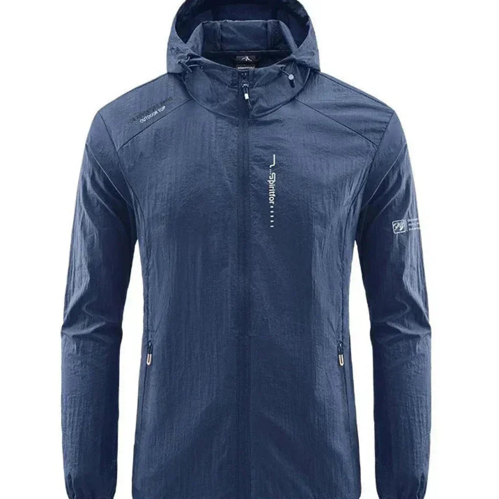 Veste d'été légère pour homme coupe-vent à capuche