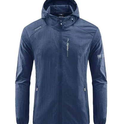 Veste d'été légère pour homme coupe-vent à capuche