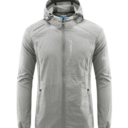 Veste d'été légère pour homme coupe-vent à capuche
